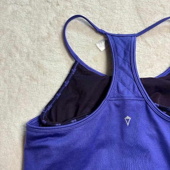 Ivivva Girls Double Dutch Racerback Tank Top Sz 14 Purple Built in bra Lululemon - Picture 7 of 10